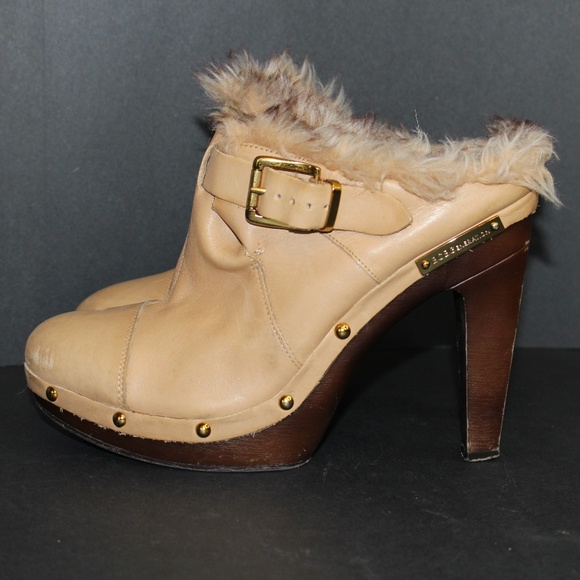 high heel platform clogs